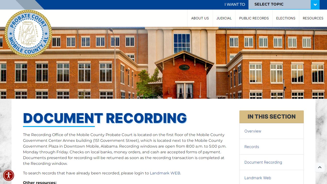Document Recording - Mobile County Probate Court